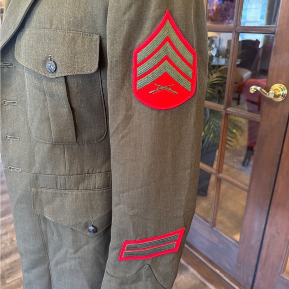 USMC Vintage Vietnam Era Marine Corps Green Dress Uniform Jacket - Picture 5 of 10